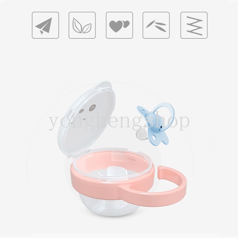 Cartoon Baby Soother Pacifier Storage Box Travel Portable Pacifier Dust Cover Case Baby Molar Stick Pacifier Container