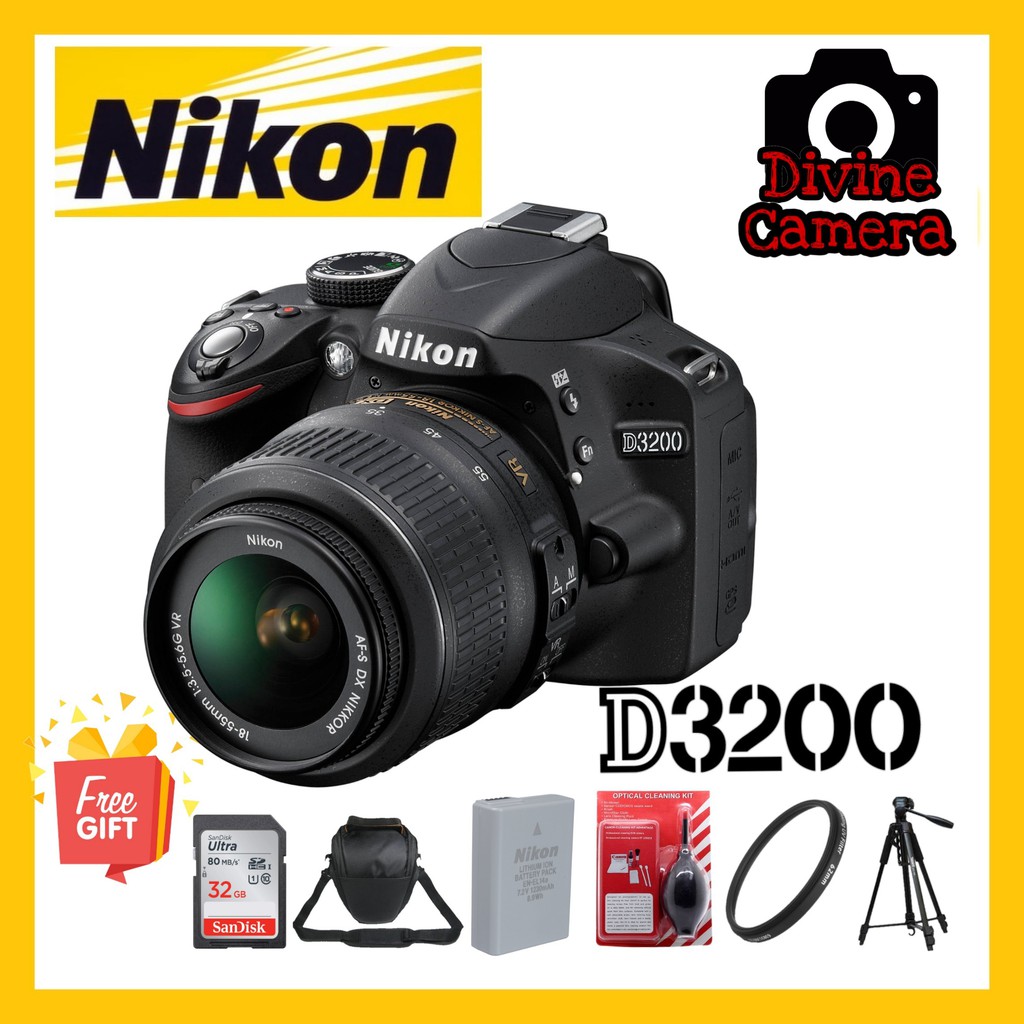 Shop Malaysia Nikon D3200 18 55mm Kit Entry Level Dslr Camera Shopee Singapore