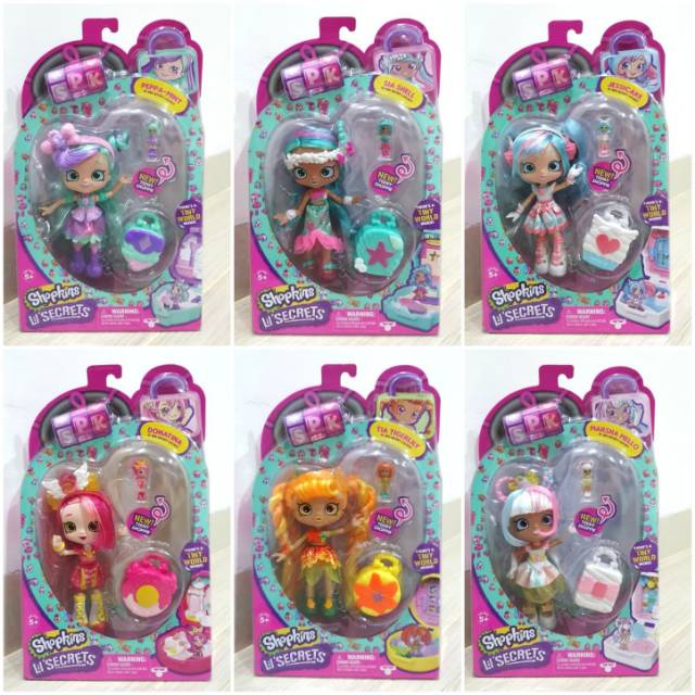 Shopkins Lil Secrets Peppa Mint Donuts Tia Tigerlily Jessicake Marsha ...