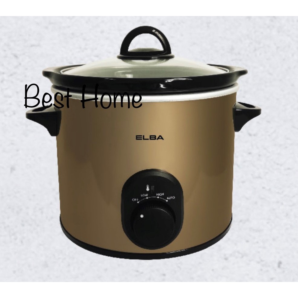 Elba Slow Cooker Esc K3568 Cp Elba Esc K3569 Wh 3 5l Free Bubble Wrapping Shopee Singapore