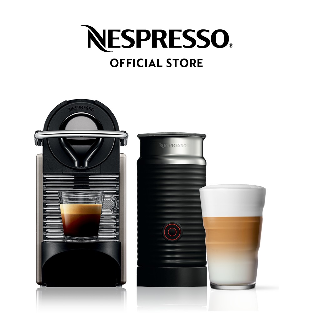 Nespresso Pixie Coffee Machine, Electric Titan & Aeroccino Milk Frother