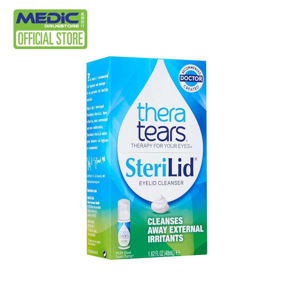 Theratears Sterilid Eyelid Cleanser 48 Ml By Medic Drugstore Shopee