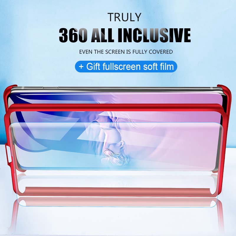 Samsung Galaxy S10 S9 S8 Plus S7 S6 edge S10e 360 Full Protective Hard Ultra Thin Tempered Glass Luxury Case Cover