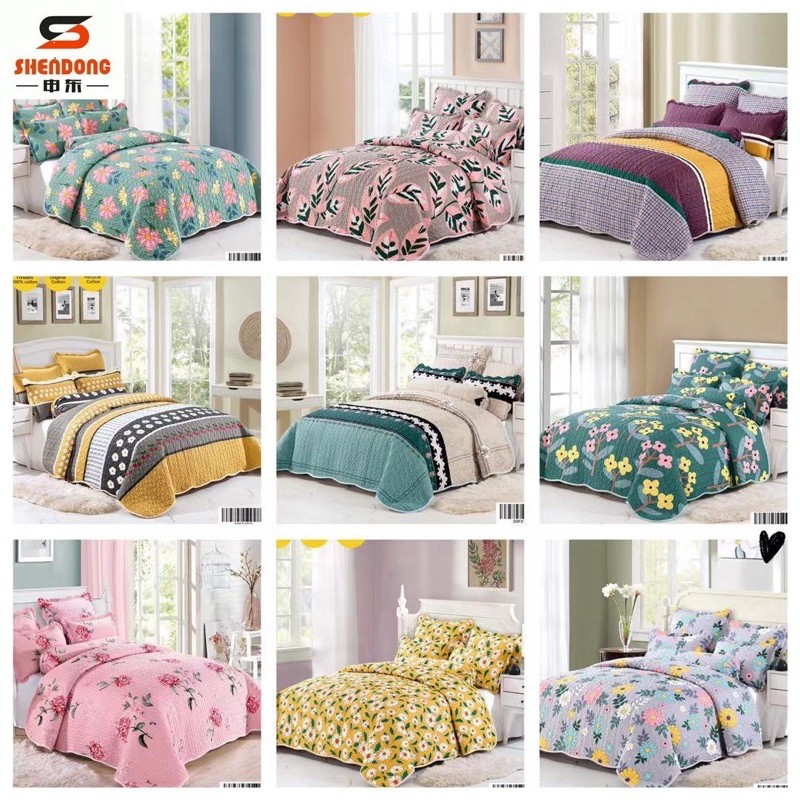 Shop Malaysia 100 Hq Cotton 7 In 1 Comforter Sets Selimut Set Bedding Sets Cadar Bedsheet Shopee Singapore