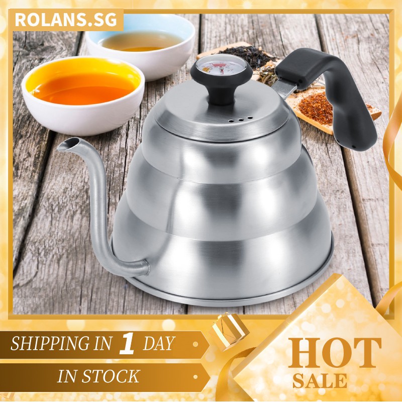 Coffee Drip Stainless Steel Kettle Tea Pot Maker Infusion Silver