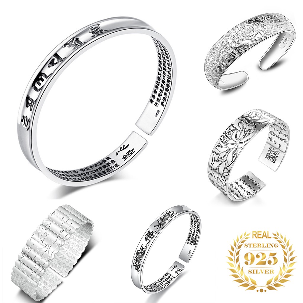 925 Sterling Silver Bracelet For Women Scripture Vintage Thai Silver Jewellery Shopee Singapore