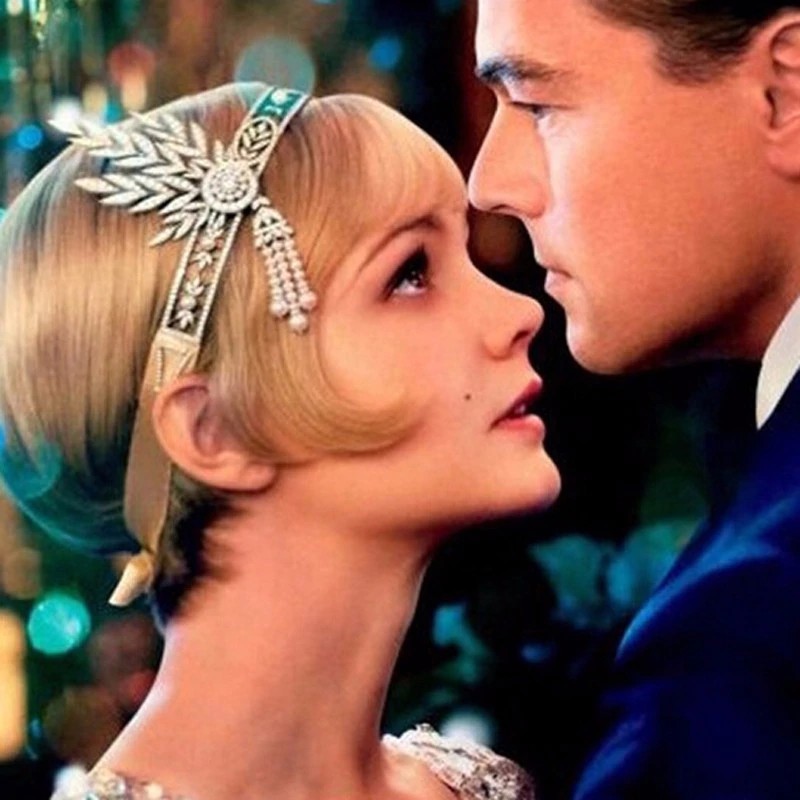 1920s The Great Gatsby Hair Accessories Pearl Tassel Leaf