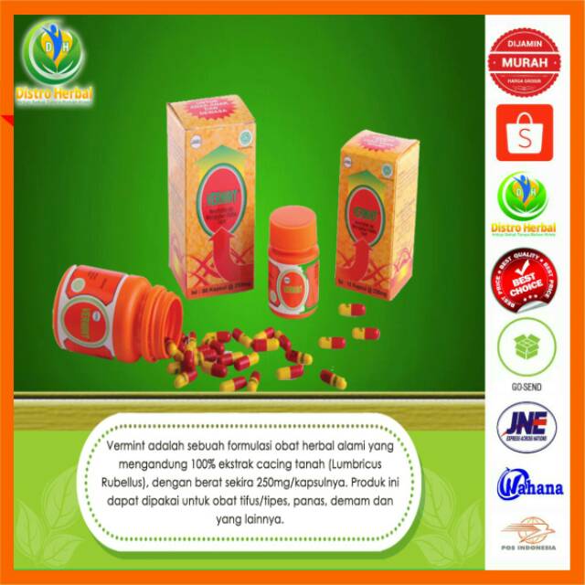 Vermint Aka Vermin Capsules Worms Fever Medicines Types Jogja