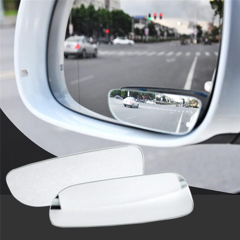 2Pcs 360° Wide Mirror Angle Convex Car Auto Blind Spot Stick-On Side View