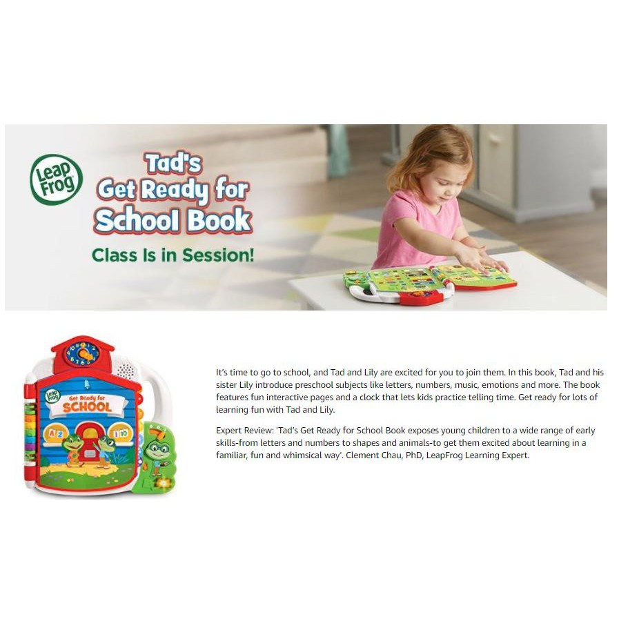 Bnib Leapfrog Tad S Get Ready For School Book Shopee Singapore