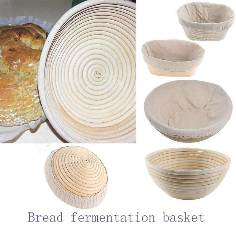 Bread Fermentation Rattan Basket Country Bread Baguette Dough Mass