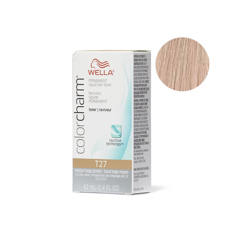 Wella Color Charm Toners T27 Medium Beige Blonde Shopee Singapore