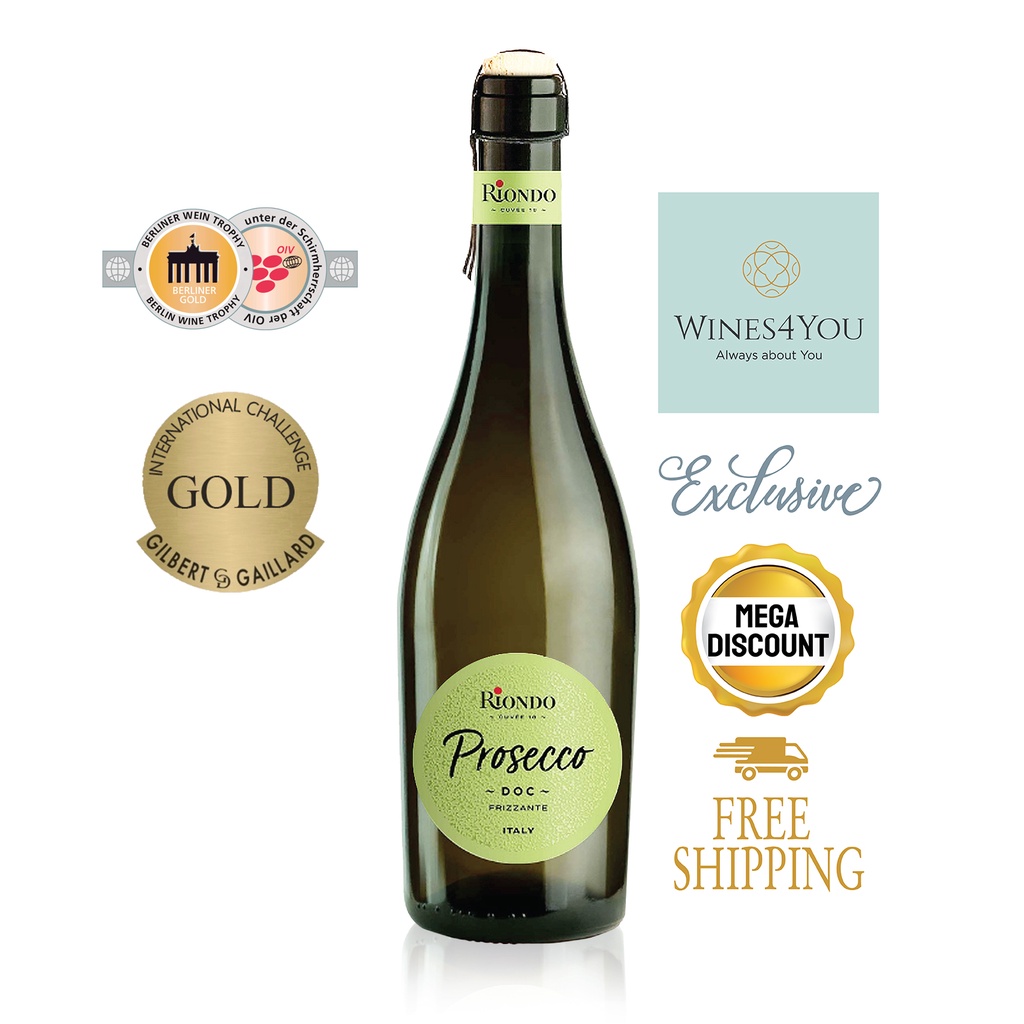 Riondo Cuvee 18 Prosecco Frizzante Spago, Italy