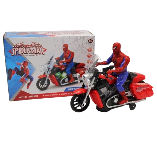 spiderman and motorcycle toy