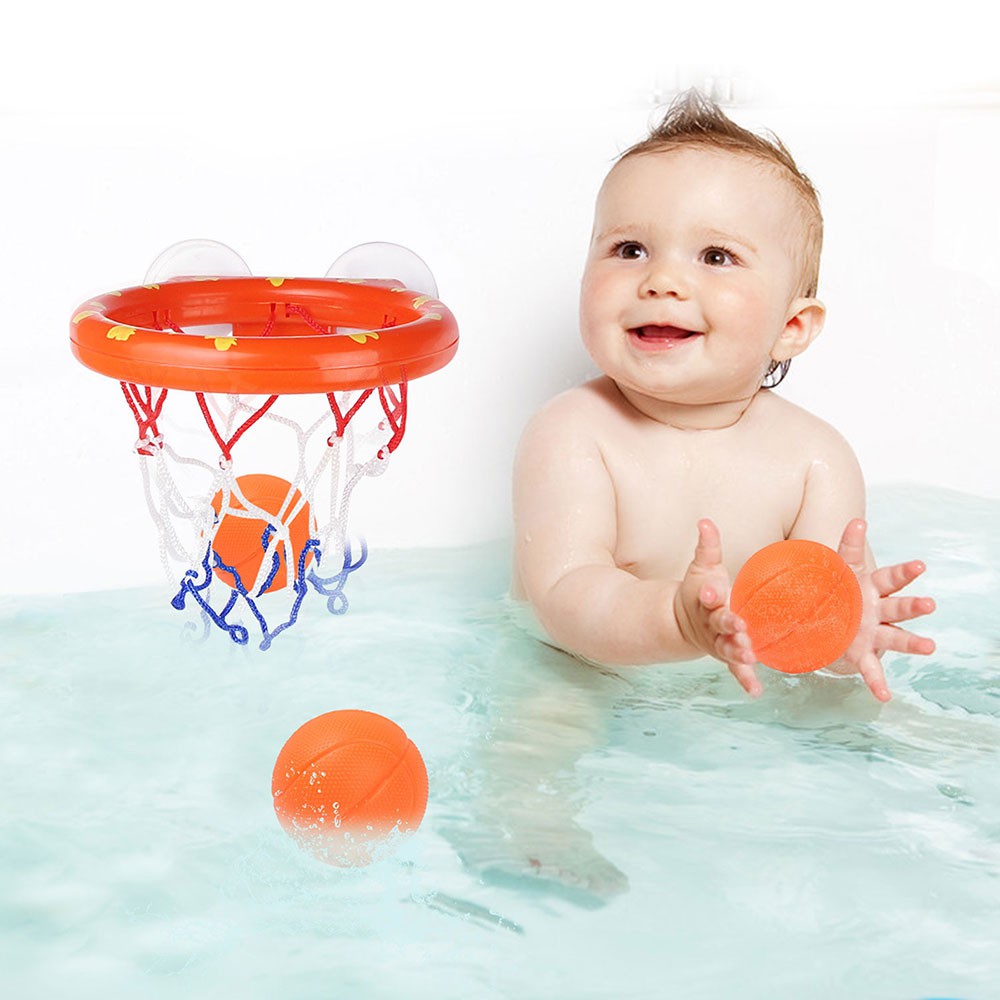 Kids Bath Toys Basketball Hoop Ball Chic Bathtub Water Play Set for Baby 