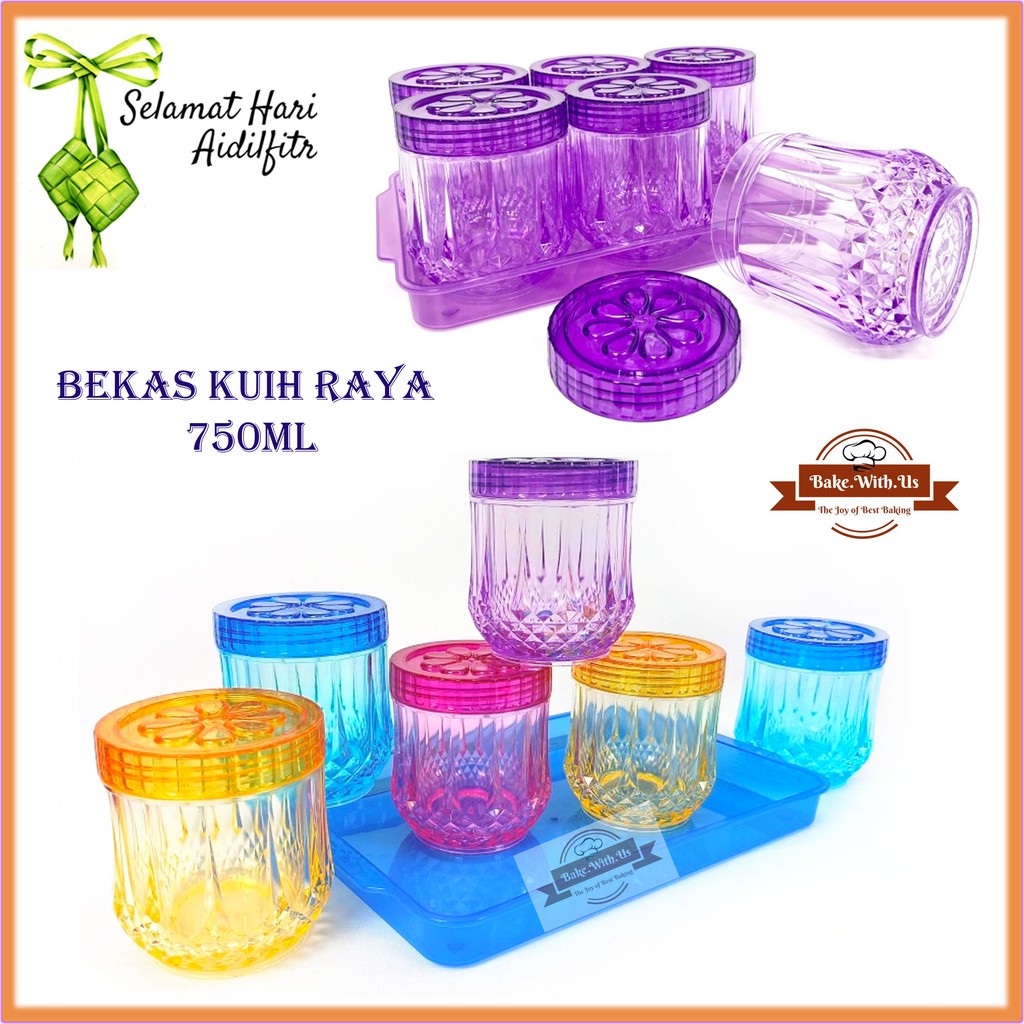 New Bekas Kuih Raya Set/ Sparkling Cookies Container Set/ Bekas Kuih ...