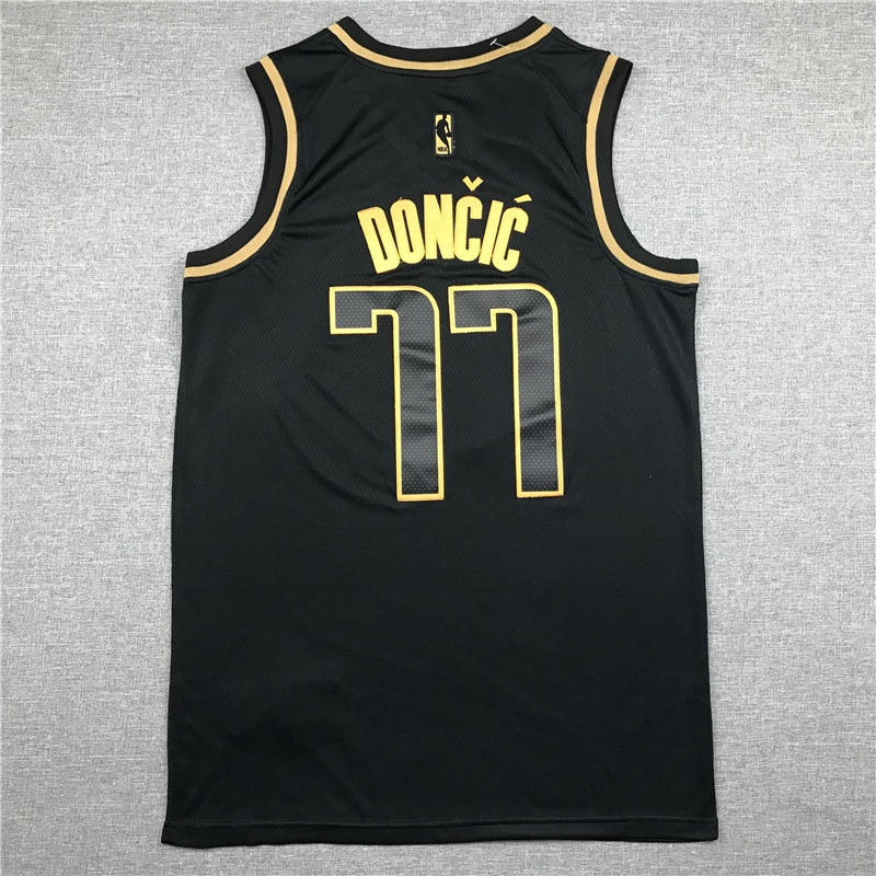 luka doncic black and gold jersey