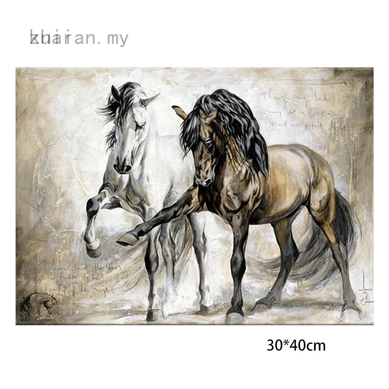 Abstract Horse Canvas Print Painting Art Pictures Home Wall Hanging Decor Shopee Singapore