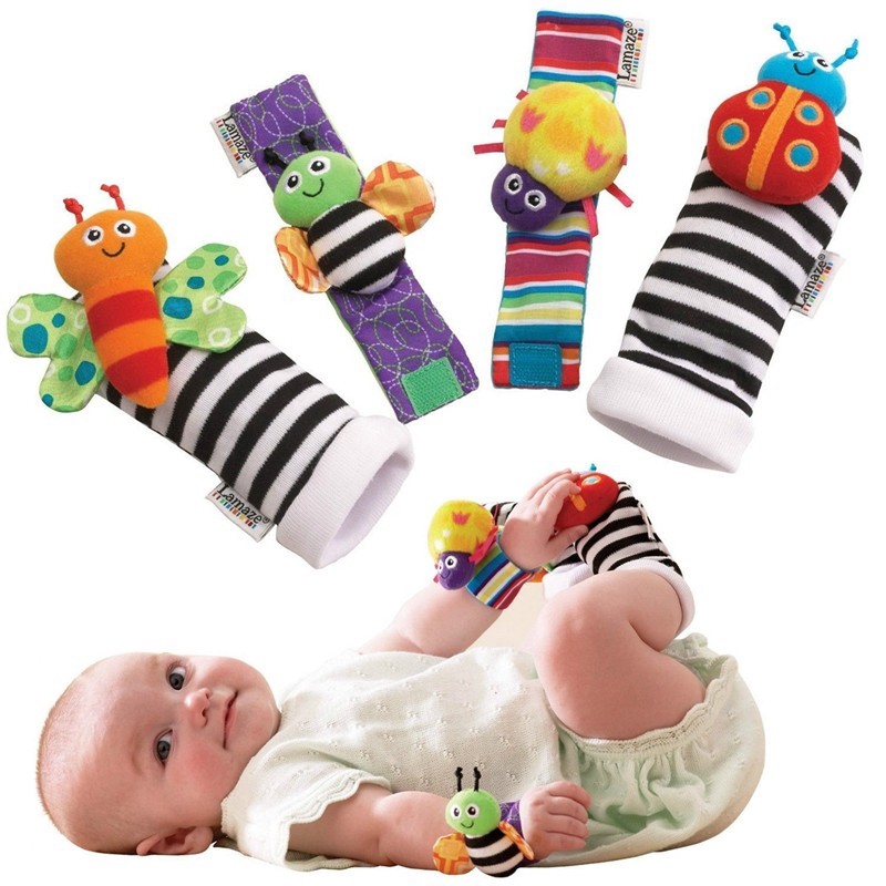 lamaze wrist rattle and footfinder set