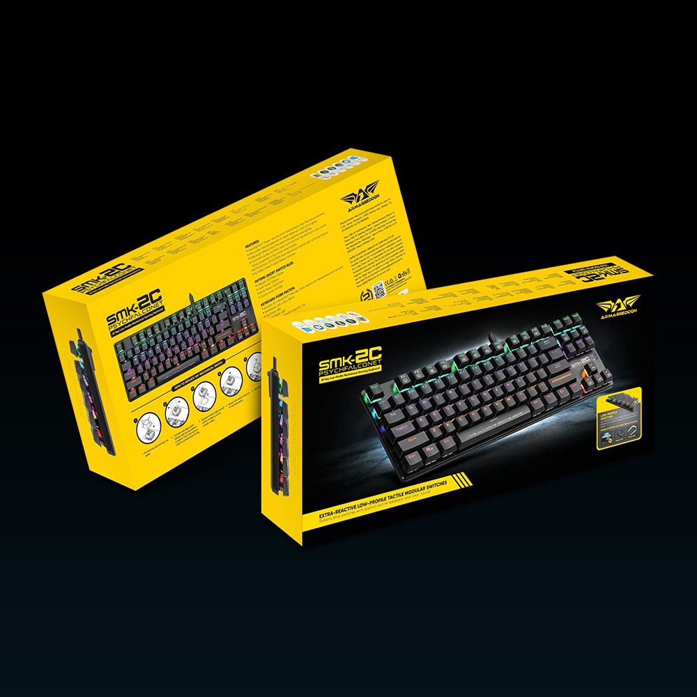 Armaggeddon Smk 2c Psychfalconet Blue Switch Mechanical Keyboard 87 Key Low Profile 9 Backlight Effects Shopee Singapore