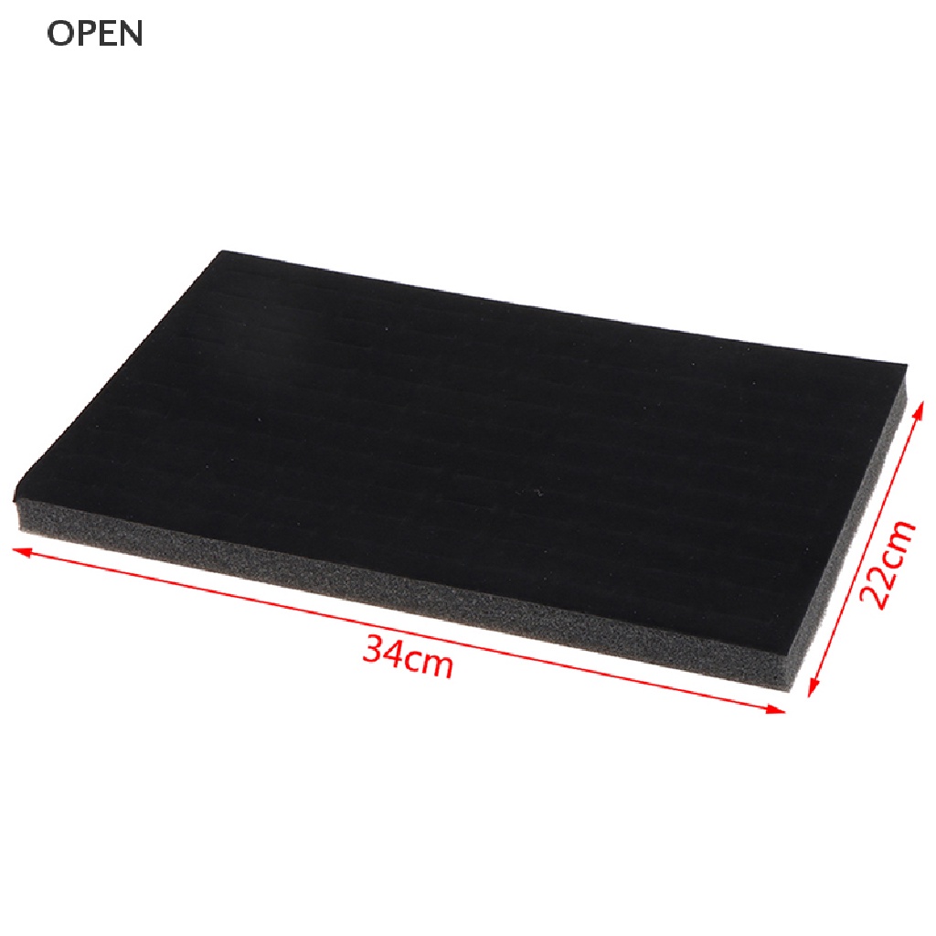 op 1PC Jewelry Foam Tray DIY Inserts Liners Velvet Jewellery Rings