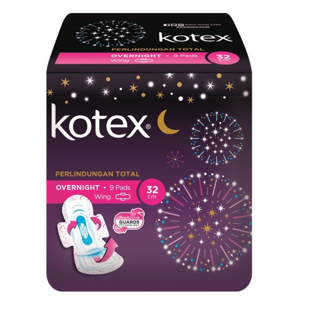 3 Pack Bundle Kotex Overnight Sanitary Pad With Wing Pro Active Guard 32cm 9pad Pack Shopee Singapore