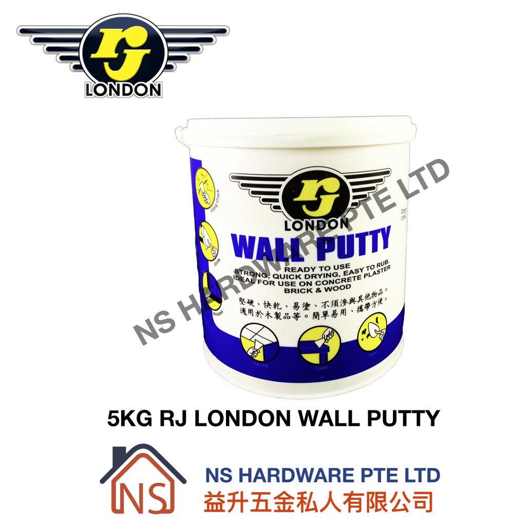 RJ London Wall Putty 5kg White | Shopee Singapore