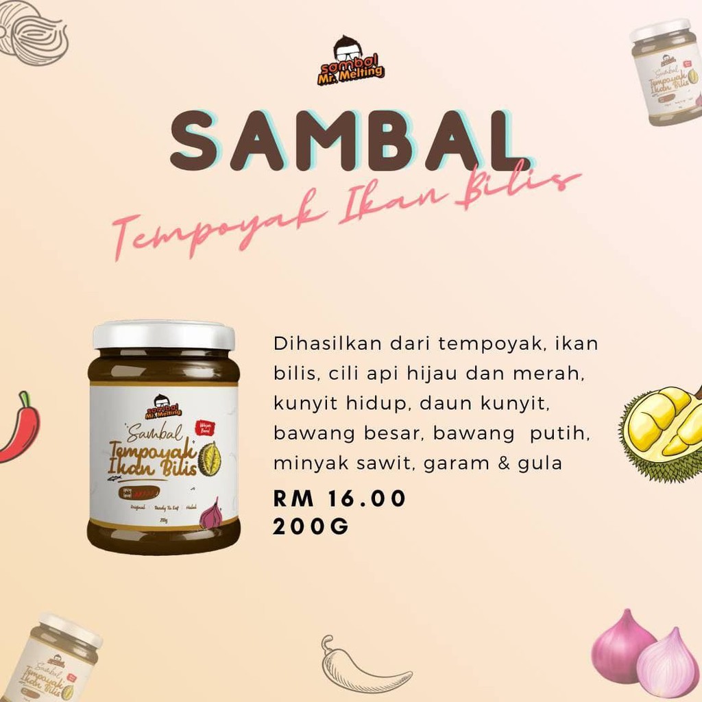 Shop Malaysia Sambal Mr Melting Sambal Hitam Crying Ready To Eat Shopee Singapore