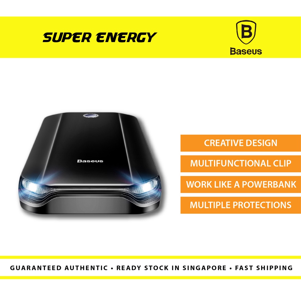 BASEUS SUPER ENERGY PORTABLE CAR JUMP STARTER 8000MAH 800A EMERGENCY