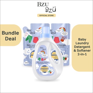 BzuBzu Baby Laundry Detergent & Softener 2-in-1 | Remove Stubborn Stain & Odour | Natural & Organic