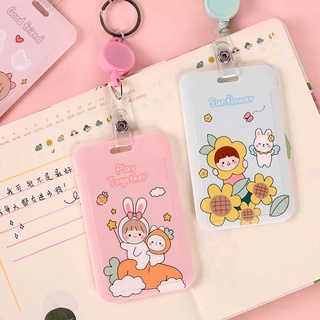 Image of thu nhỏ MOCHO Animal Badge Holder Flower Card Bag Card Holder With Keyring Cute Ins style Bank Credit Card Office School Work Card Child Bus Card Cover #6