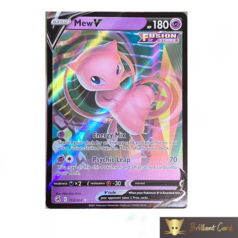 Pokemon Mew V Fusion Strike Card | Shopee Singapore