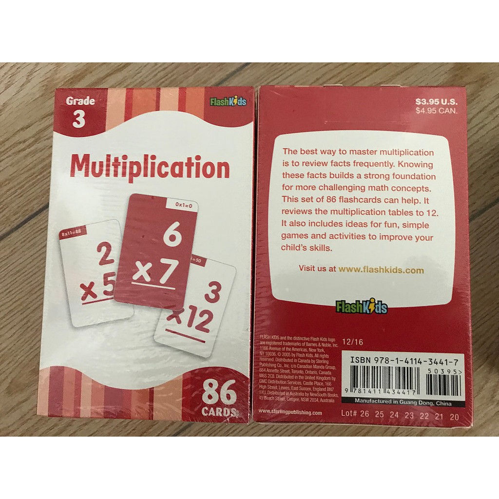 Flash Cards - Mathematic (Multiplication) | Shopee Singapore