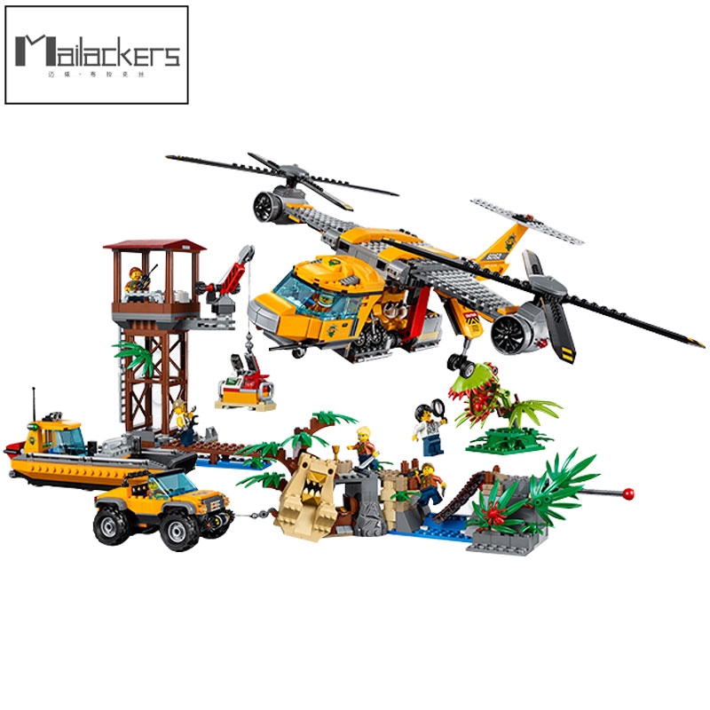 lego city jungle air drop helicopter