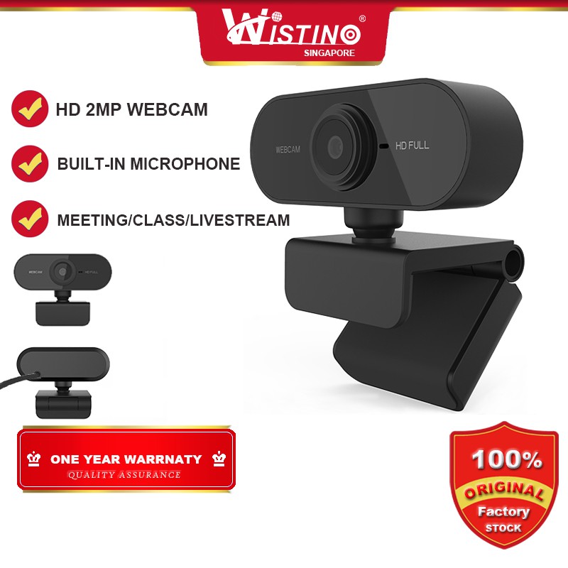 Wistino 1080p Hd Webcam Built In Dual Mics Smart Web Camera Usb Pro Stream Camera For Desktop Laptops Pc Game Cam For Os Windows10 8 Shopee Singapore