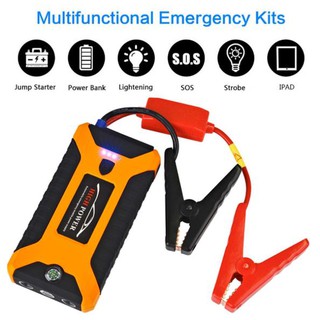 12V 600A 4 USB High Capacity Car Jump Starter Multifunction Car Battery Booster Charger Power Bank