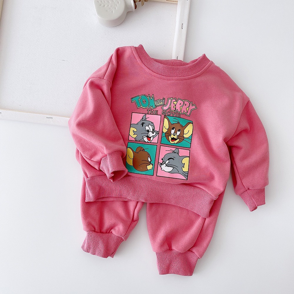 [Tom & jerry] lovely tom & jerry autumn winter long sleeve clothes set for baby