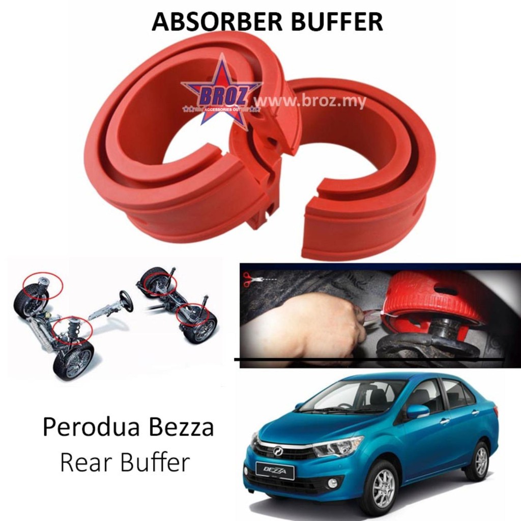 Broz Perodua Bezza Oem Rear C Type Car Shock Absorber Buffer Spring Bumper Power Cushion Buffer Red Shopee Singapore