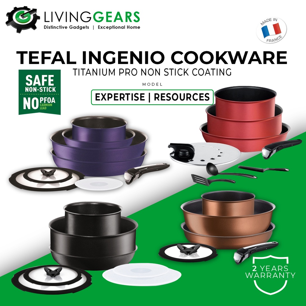 Tefal Ingenio Performance 8pcs / 3pcs - IH Red/Ingenio Expertise Blue ...