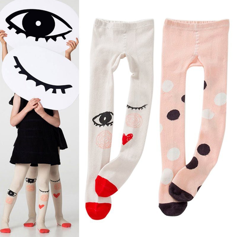 Lovely Infant Baby Girls Cartoon Kids Tights Elastic Long Stockings