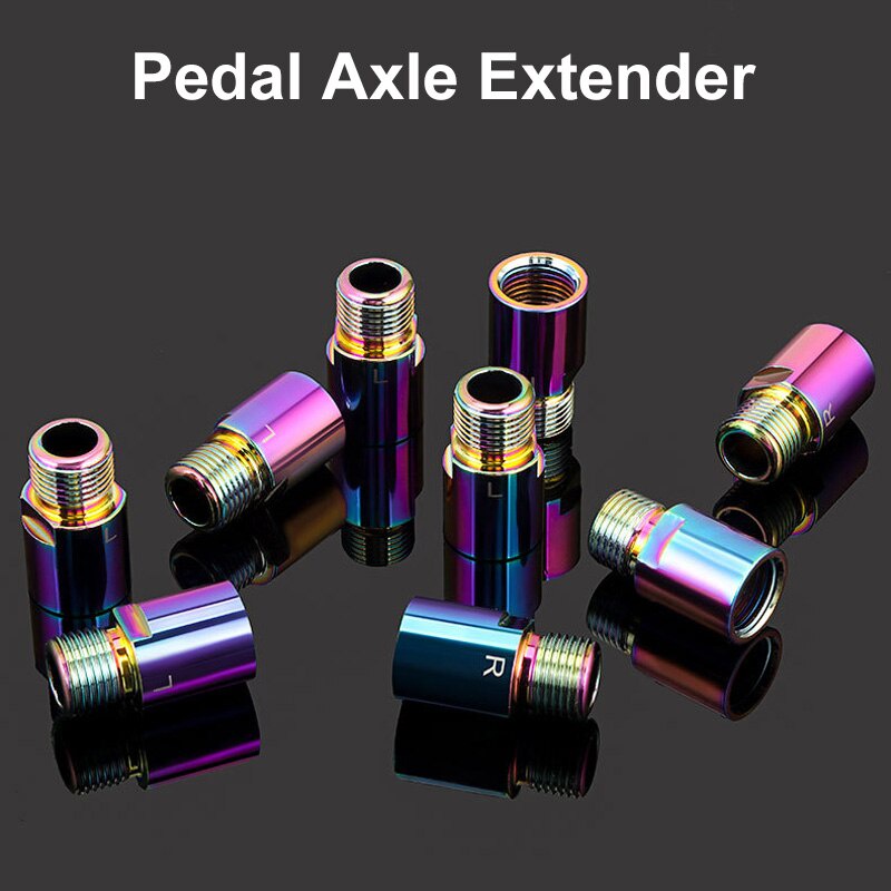 Bicycle Pedal Extender Distance Extension Axle Extension Accessories Bearing Extender Chrome Molybdenum Steel Purple 