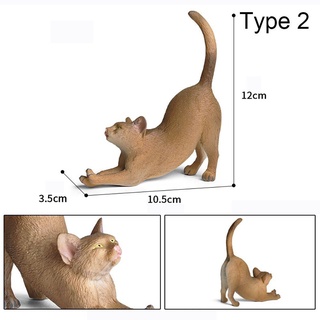 JONY1EC Stretching Cats Model Micro Landscape Educational Toy Science & Nature Farm Animal #1