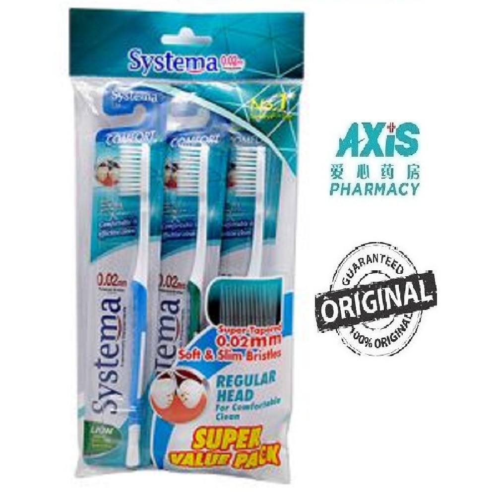 Systema Toothbrush Super Value Pack 0.02mm COMFORT 3's | Shopee Singapore