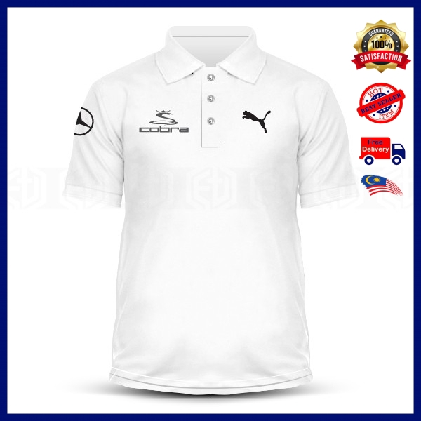 white golf shirt