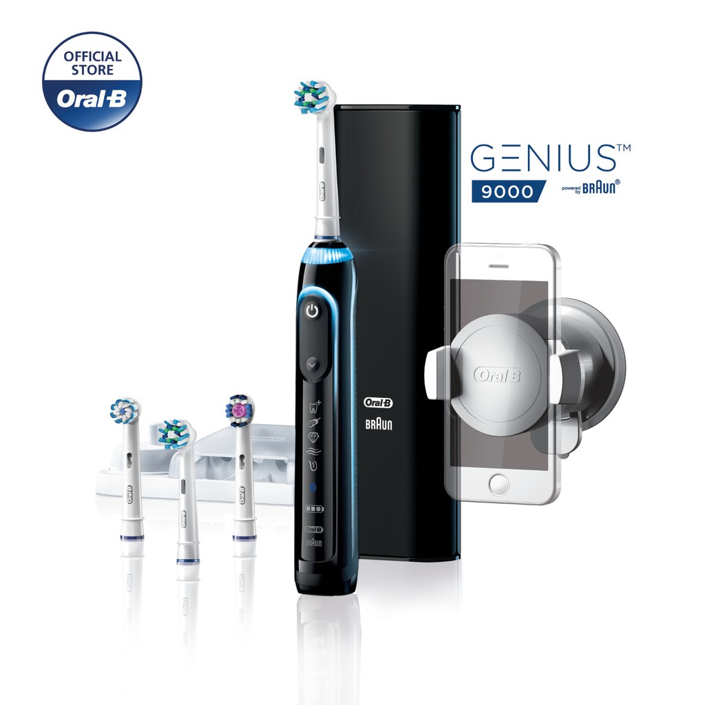 Oral B Genius 9000 Electric Toothbrush Black White Rose Gold Shopee Singapore