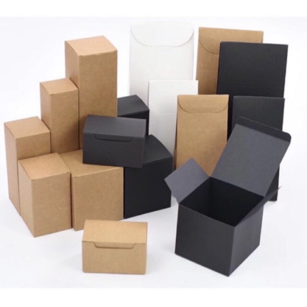 10 Pcs Box Can Be Customized Gift Packaging Box Gift Box Black Kraft Paper Shopee Singapore