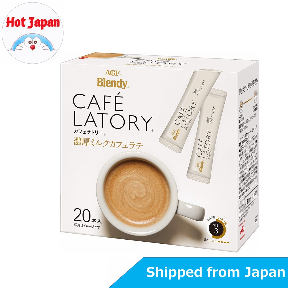 Japan AGF Blendy Cafe Latory Stick Rich Milk Cafe Latte 20 sticks