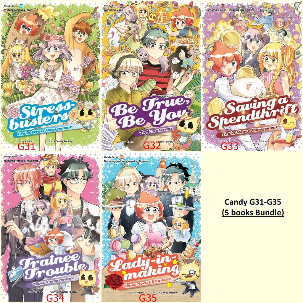 Candy Series 5 Books Bundle Fun Educational Comics Nurturing Values Inspiring Dreams Best Present To Kid Shopee Singapore