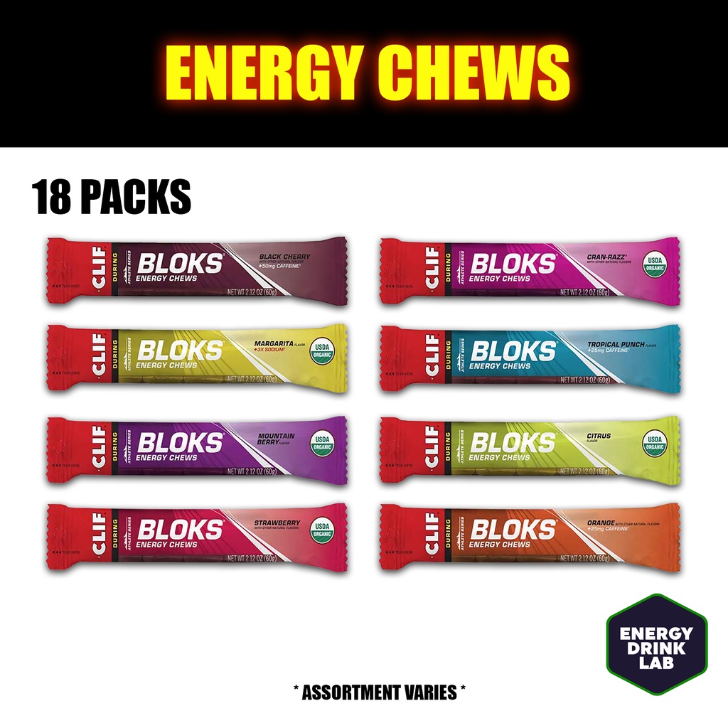 CLIF Bloks Energy Chews 18 Pack of 36 Servings (Select Flavour