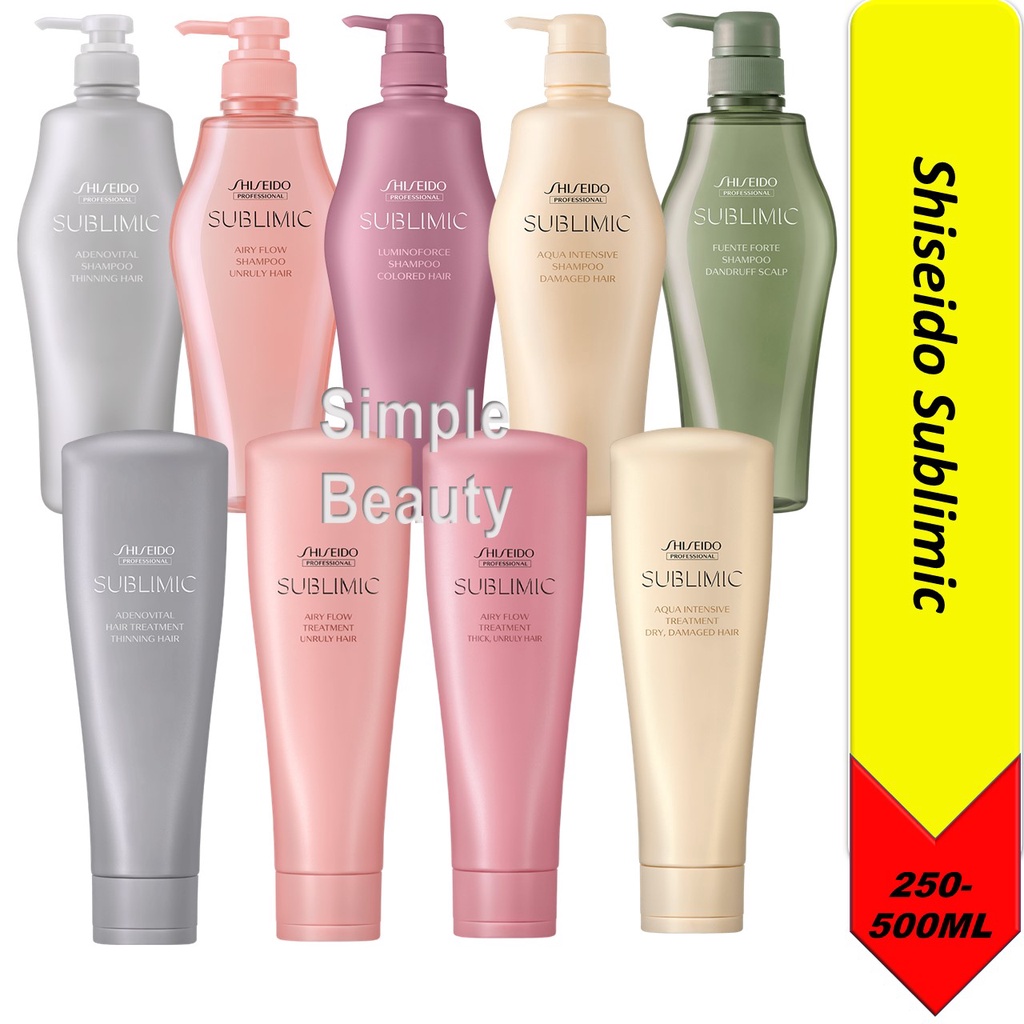 Shiseido Professional Sublimic Shampoo/Conditioner/Treatment,250500ML